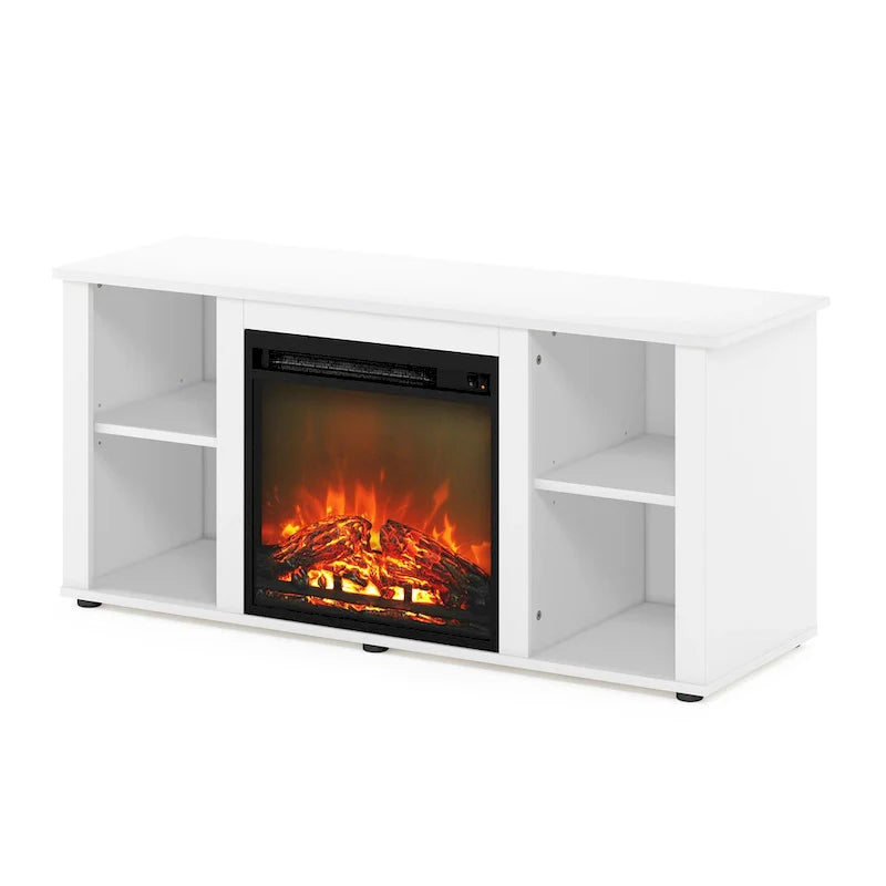 Furinno Jensen Fireplace TV Stand 3