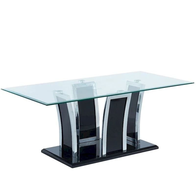 Furniture of America del Rio Contemporary Glass Top 2-Piece Accent Table Set 10
