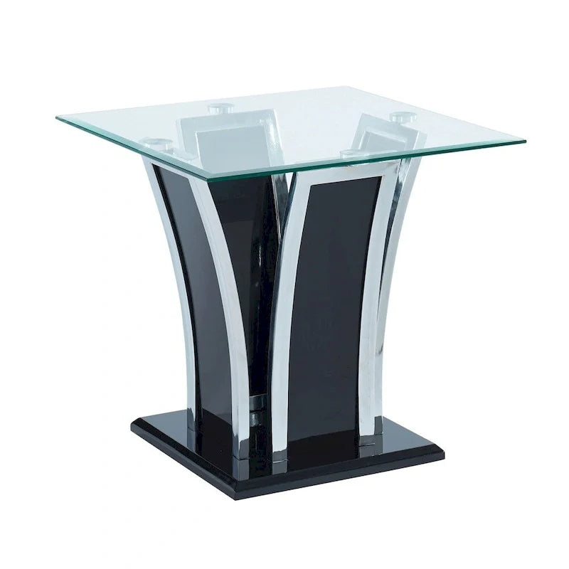 Furniture of America del Rio Contemporary Glass Top 2-Piece Accent Table Set 11
