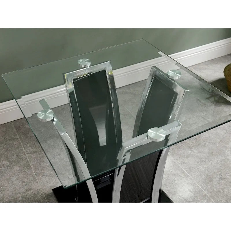 Furniture of America del Rio Contemporary Glass Top 2-Piece Accent Table Set 13