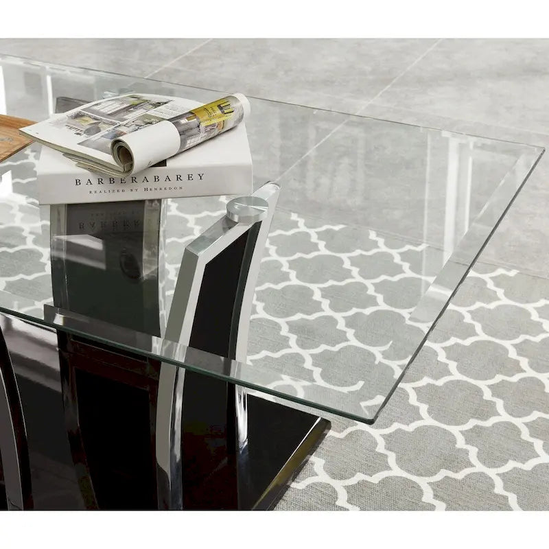 Furniture of America del Rio Contemporary Glass Top 2-Piece Accent Table Set 14