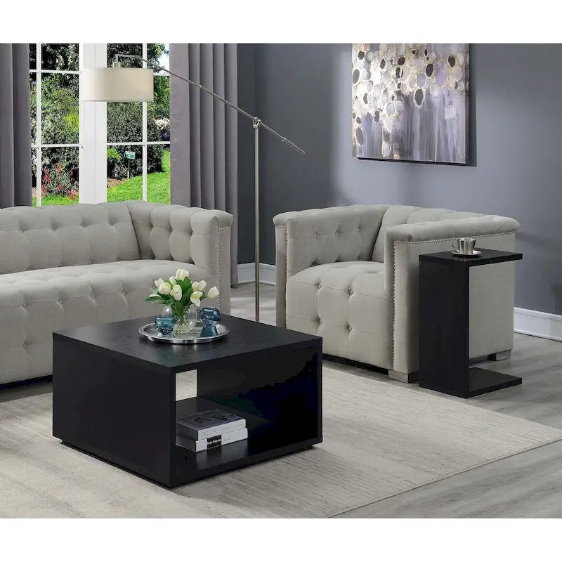 Northfield Admiral Square Coffee Table with Shelf by Convenience Concepts 10