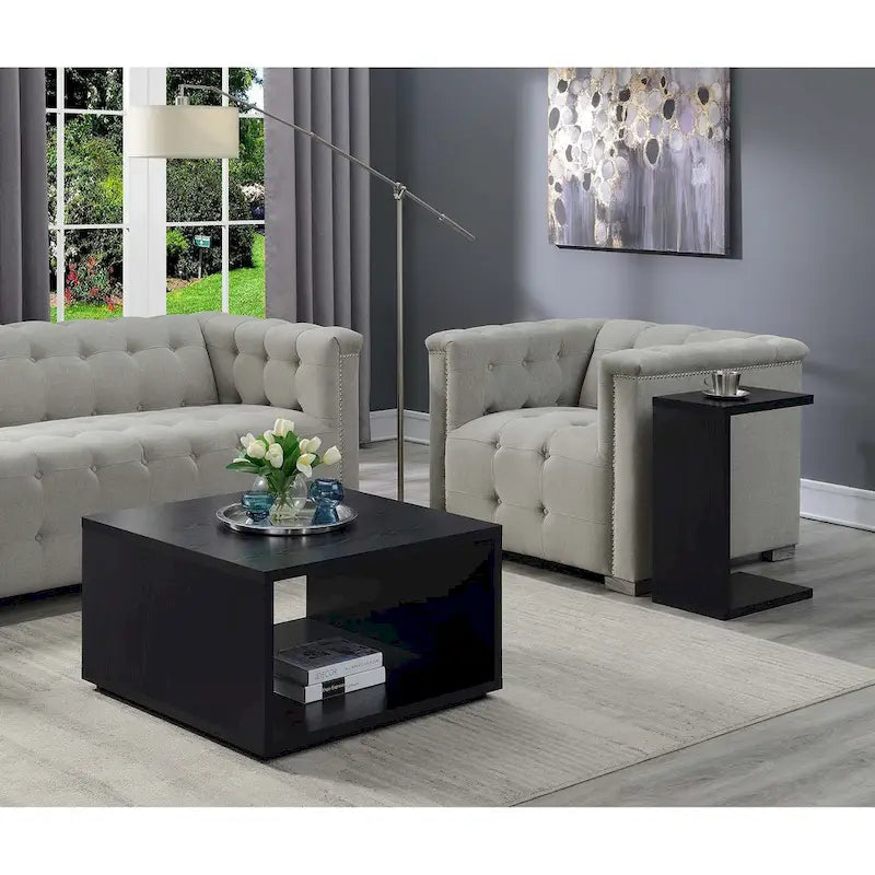 Northfield Admiral Square Coffee Table with Shelf by Convenience Concepts 1