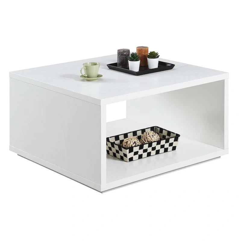 Northfield Admiral Square Coffee Table with Shelf by Convenience Concepts 6