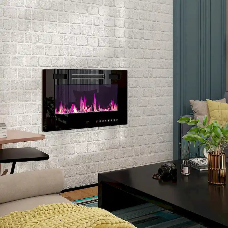 Remote-Controlled Electric Fireplace TV Stand Entertainment Center 2