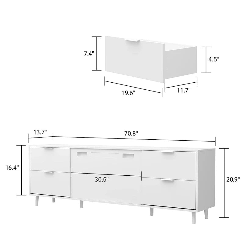 Electric Fireplace TV Stand Entertainment Center with LED Flame Effects and Remote Control 10
