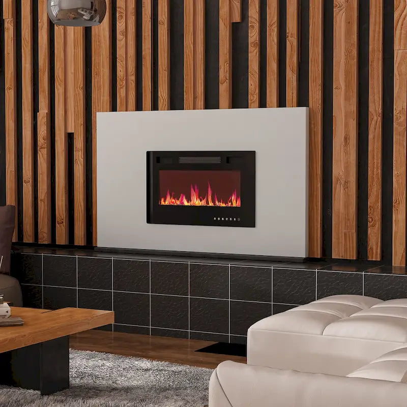 Remote-Controlled Electric Fireplace TV Stand Entertainment Center 18