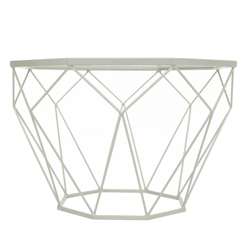 Malibu 22 Modern Octagonal Coffee Table with Tempered Glass Top and Durable Metal Geometric Base for Living Room or Office 10