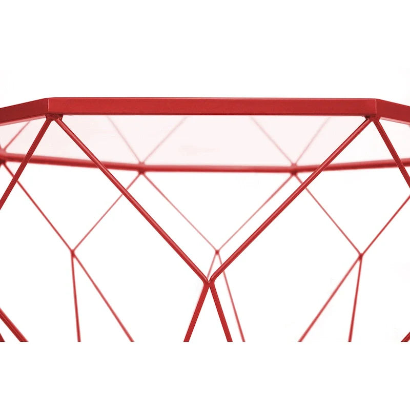 Malibu 22 Modern Octagonal Coffee Table with Tempered Glass Top and Durable Metal Geometric Base for Living Room or Office 21