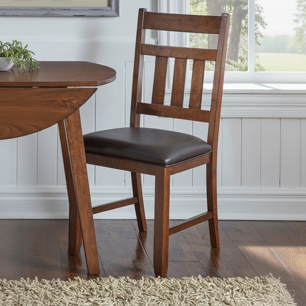 Set of 2 Simply Solid Karlina Honey Wood Dining Chairs