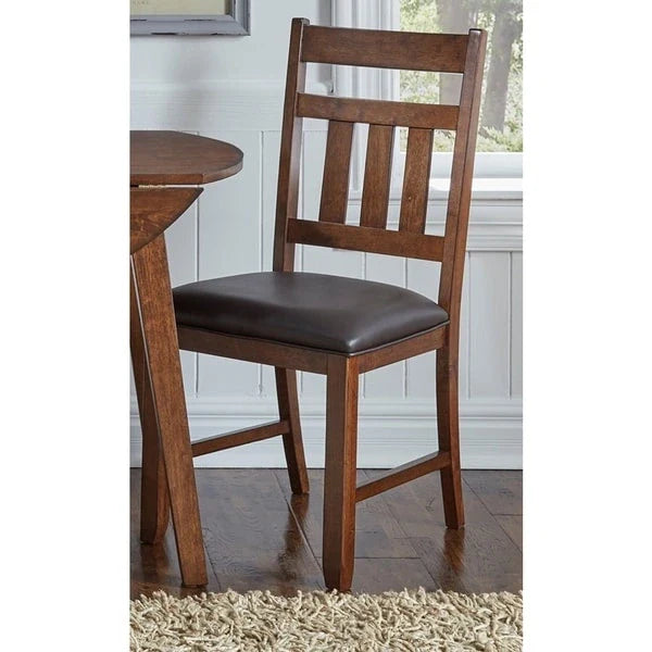 Set of 2 Simply Solid Karlina Honey Wood Dining Chairs 1