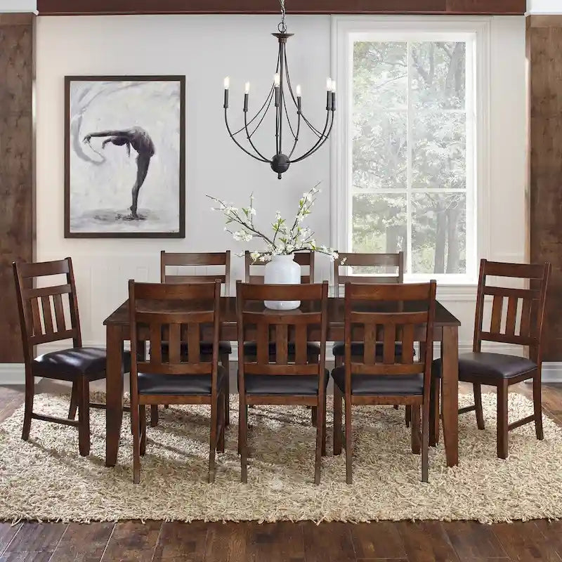 Set of 2 Simply Solid Karlina Honey Wood Dining Chairs 2