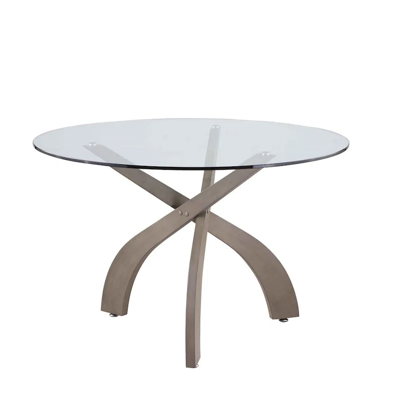 Somette Pogo Criss Cross Dining Set Featuring Black Chairs 3