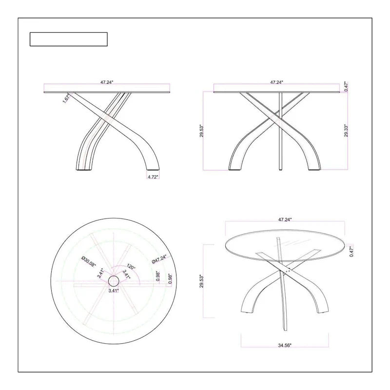 Somette Pogo Criss Cross Dining Set Featuring Black Chairs 9