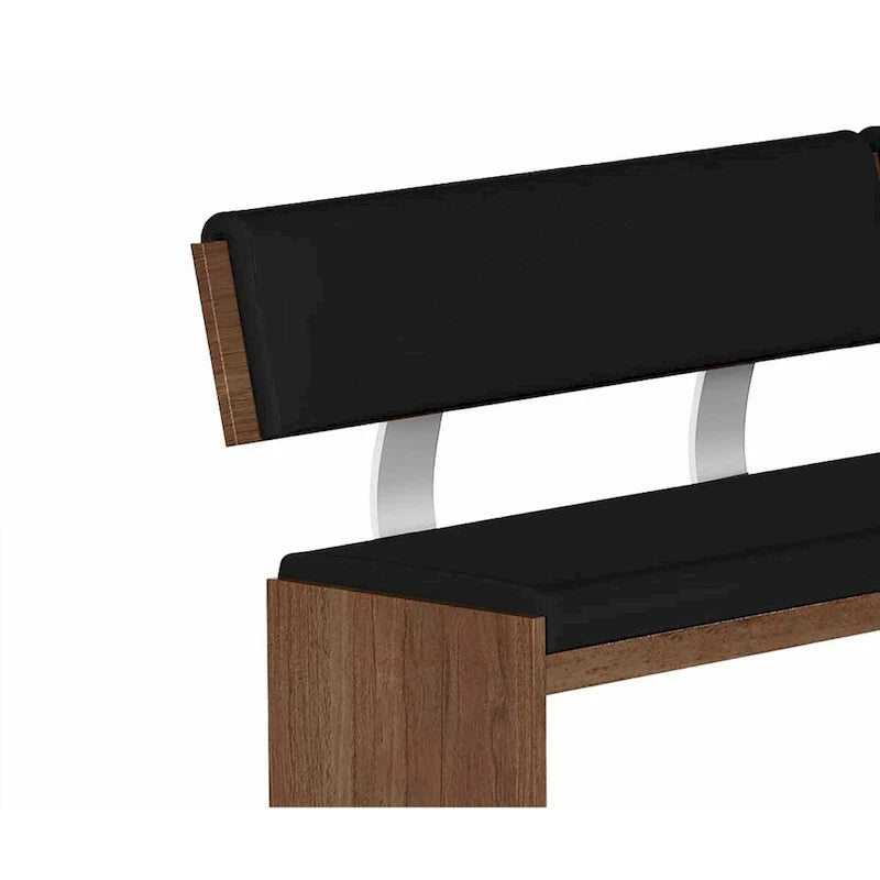 Somette Emily Contemporary Wooden Dining Set with Table, Nook, and Bench 13