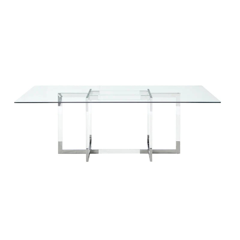 Somette Amanda 5-Piece Dining Set with Glass and Acrylic Design 4