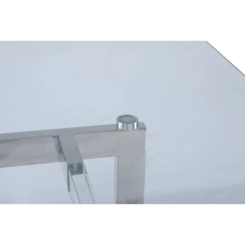 Somette Amanda 5-Piece Dining Set with Glass and Acrylic Design 5