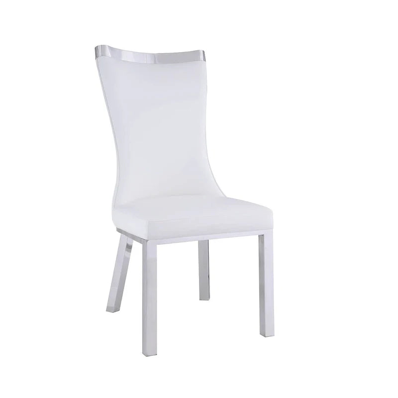 Somette Amanda 5-Piece Dining Set with Glass and Acrylic Design 6
