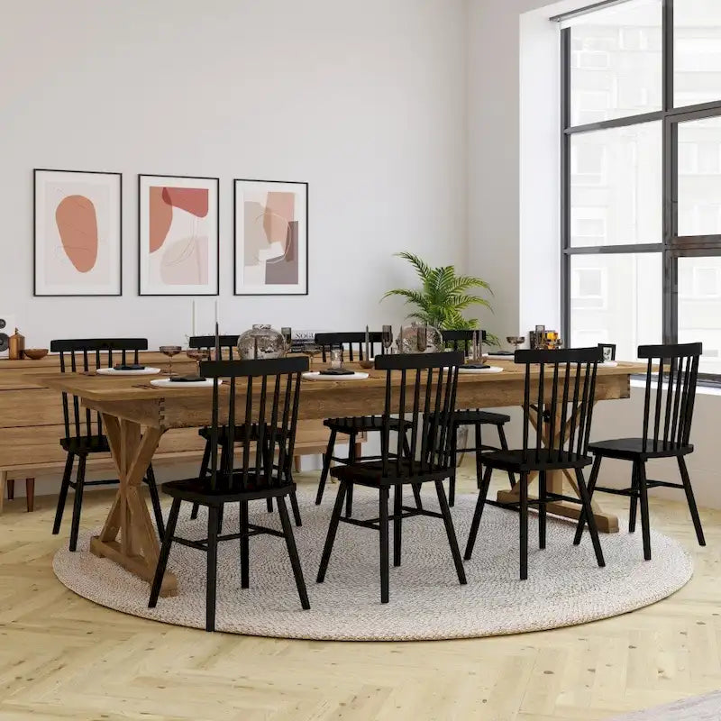9' x 40" Rustic Solid Pine Folding Dining Table - Antique Style 1