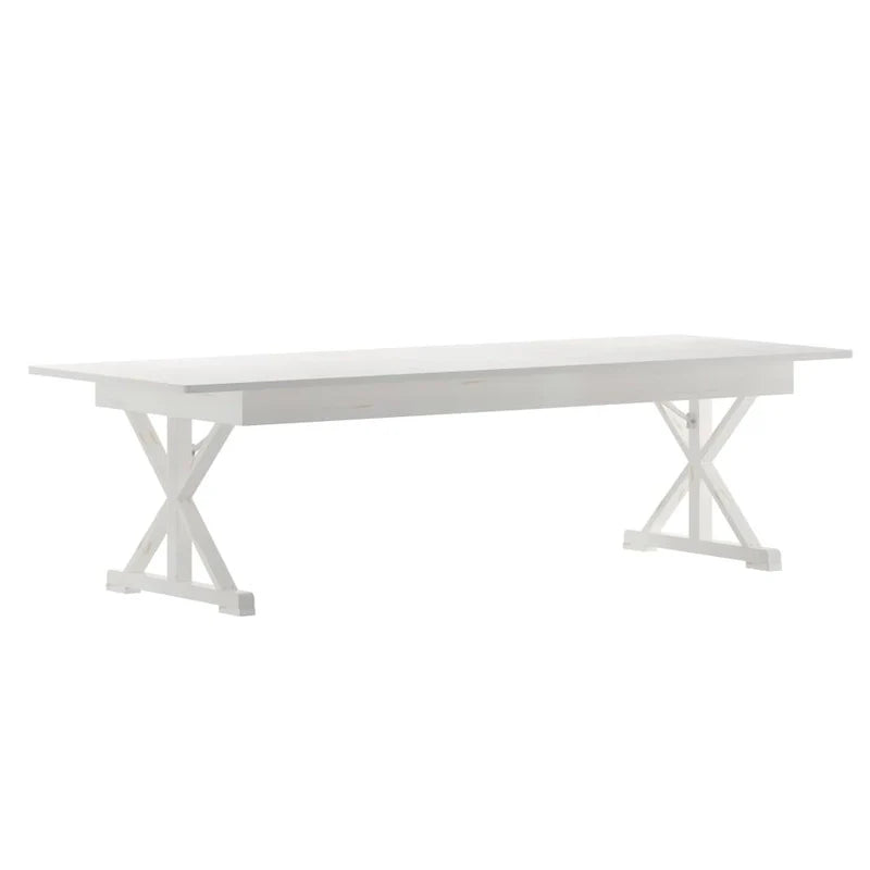 9' x 40" Rustic Solid Pine Folding Dining Table - Antique Style 17