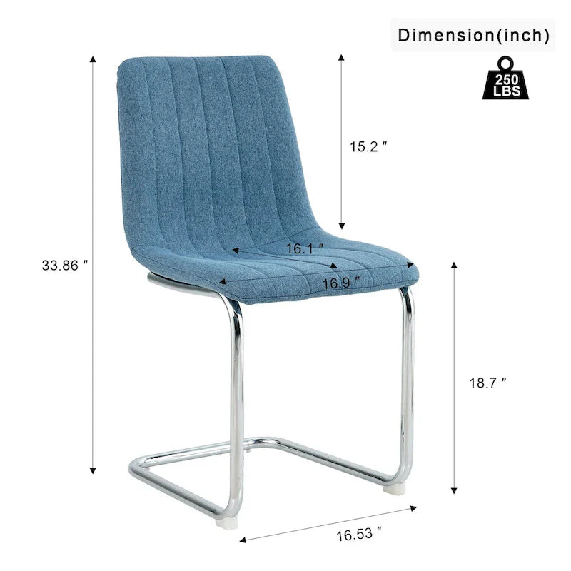 4-Piece Modern Dining Chair Set with Metal Legs 5