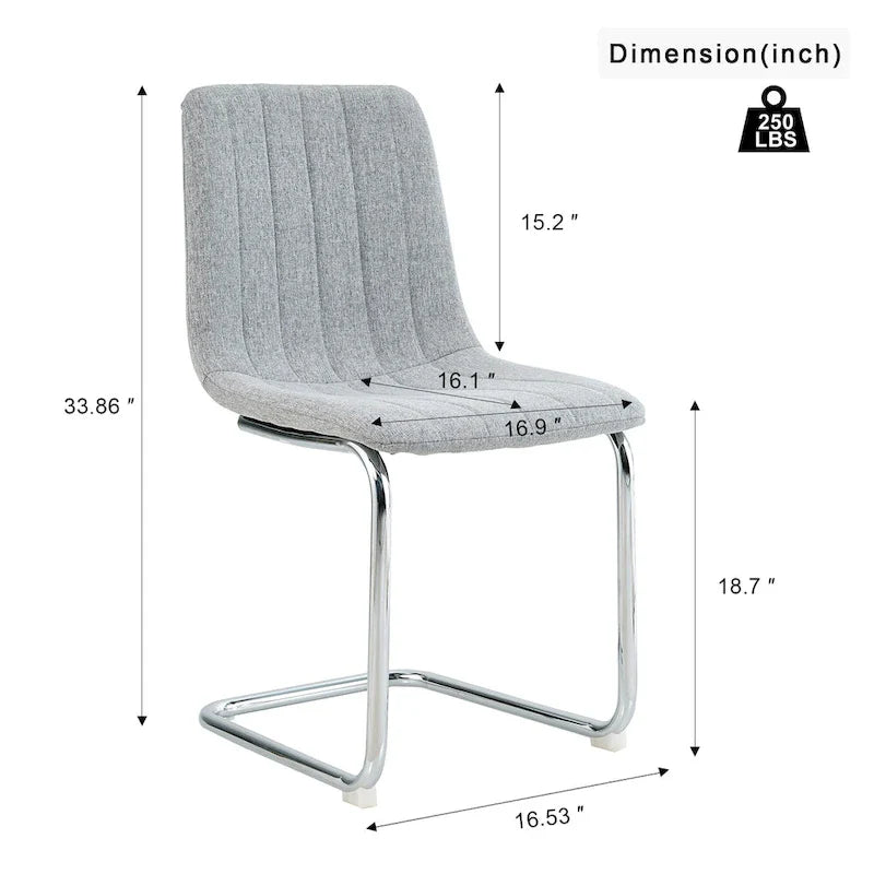 4-Piece Modern Dining Chair Set with Metal Legs 12