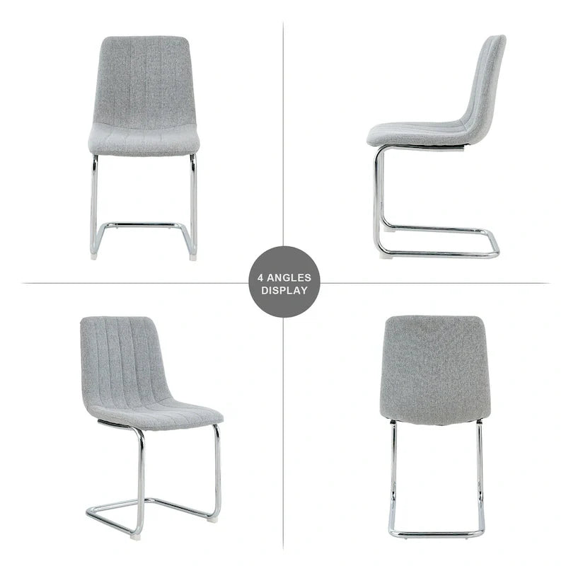 4-Piece Modern Dining Chair Set with Metal Legs 14