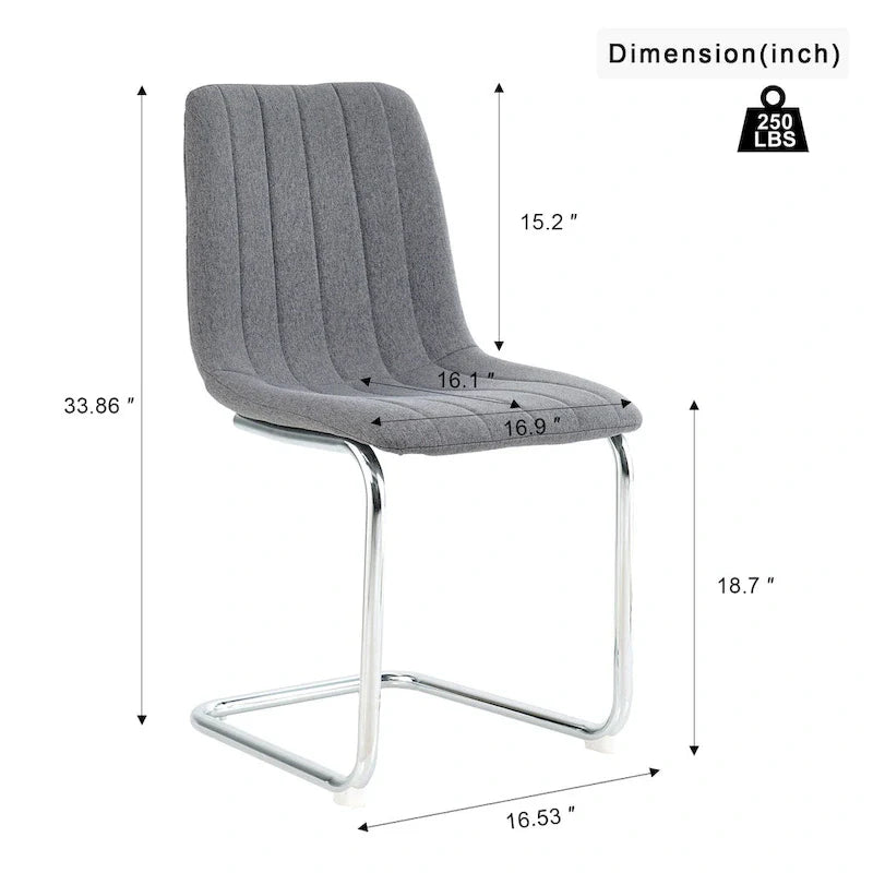4-Piece Modern Dining Chair Set with Metal Legs 19