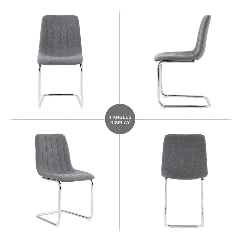 4-Piece Modern Dining Chair Set with Metal Legs 21