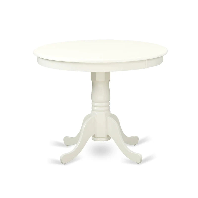 East West Furniture Antique Round Dining Table - 36x36 Inch Kitchen Table with Pedestal Base (Multiple Finish Options) 7