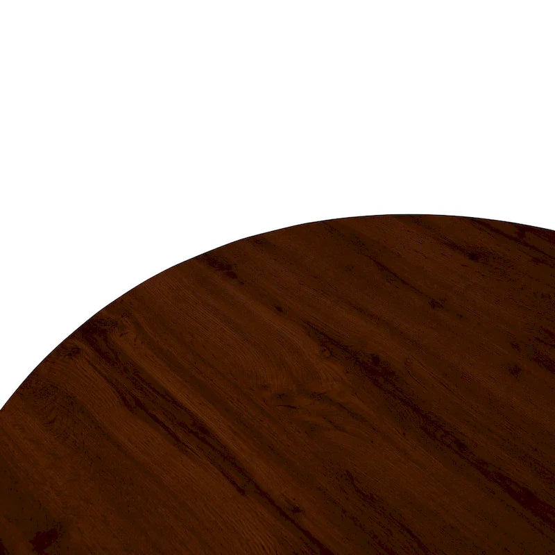 Ravenna 47" Modern Round Wood Dining Table with X-Cross Metal Base for Kitchen and Dining Room 8