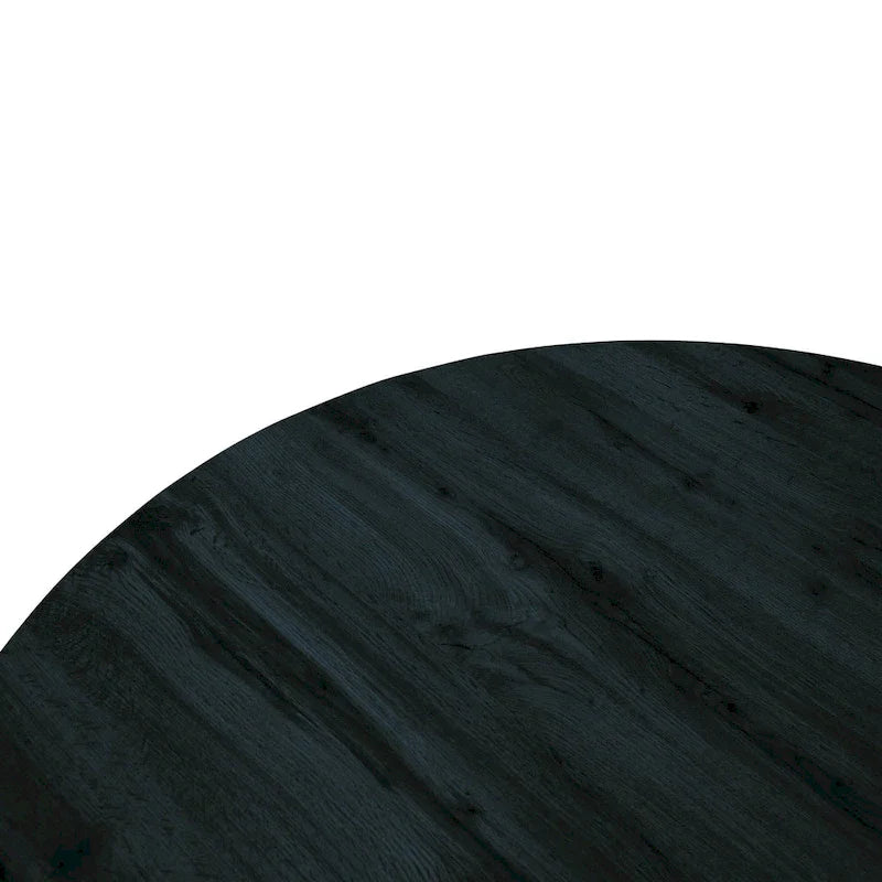 Ravenna 47" Modern Round Wood Dining Table with X-Cross Metal Base for Kitchen and Dining Room 14