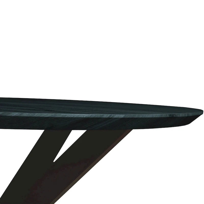 Ravenna 47" Modern Round Wood Dining Table with X-Cross Metal Base for Kitchen and Dining Room 15