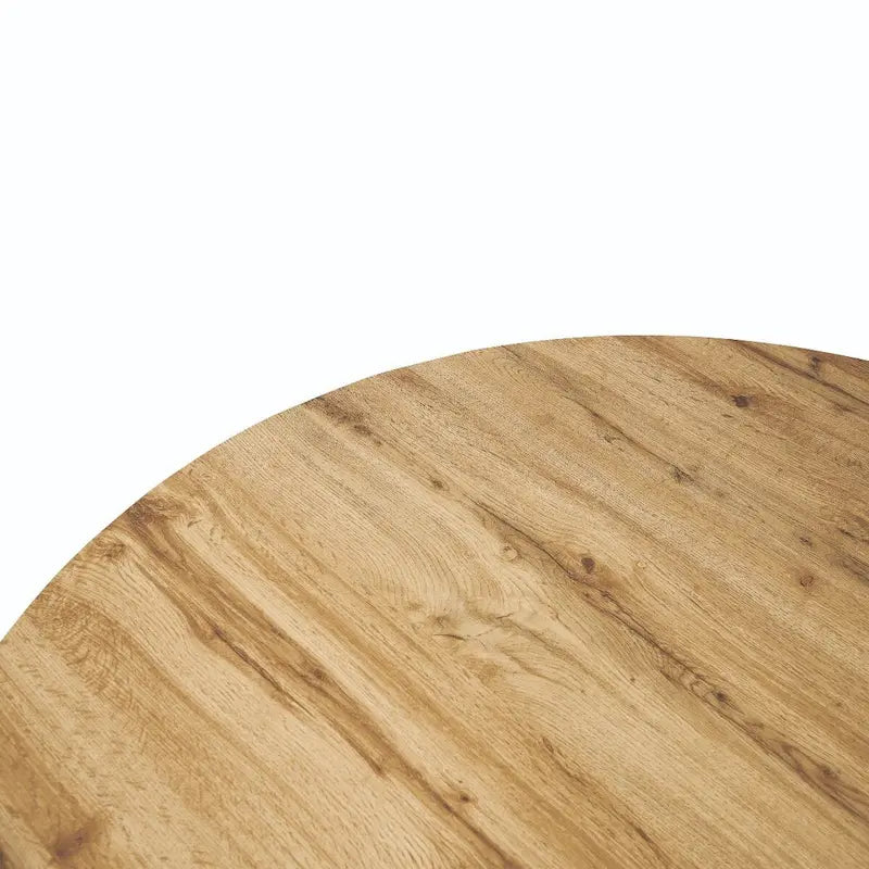 Ravenna 47" Modern Round Wood Dining Table with X-Cross Metal Base for Kitchen and Dining Room 23
