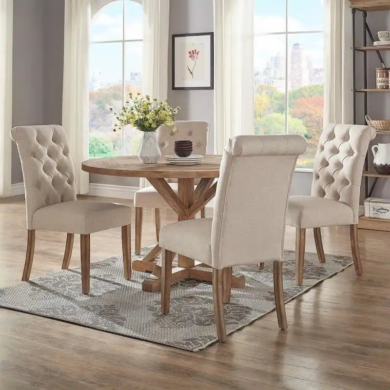 iNSPIRE Q Artisan Benchwright X-Base 48-Inch Round Dining Set 15