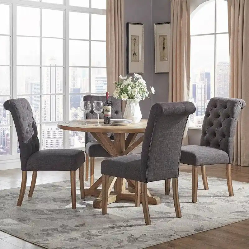 iNSPIRE Q Artisan Benchwright X-Base 48-Inch Round Dining Set 16