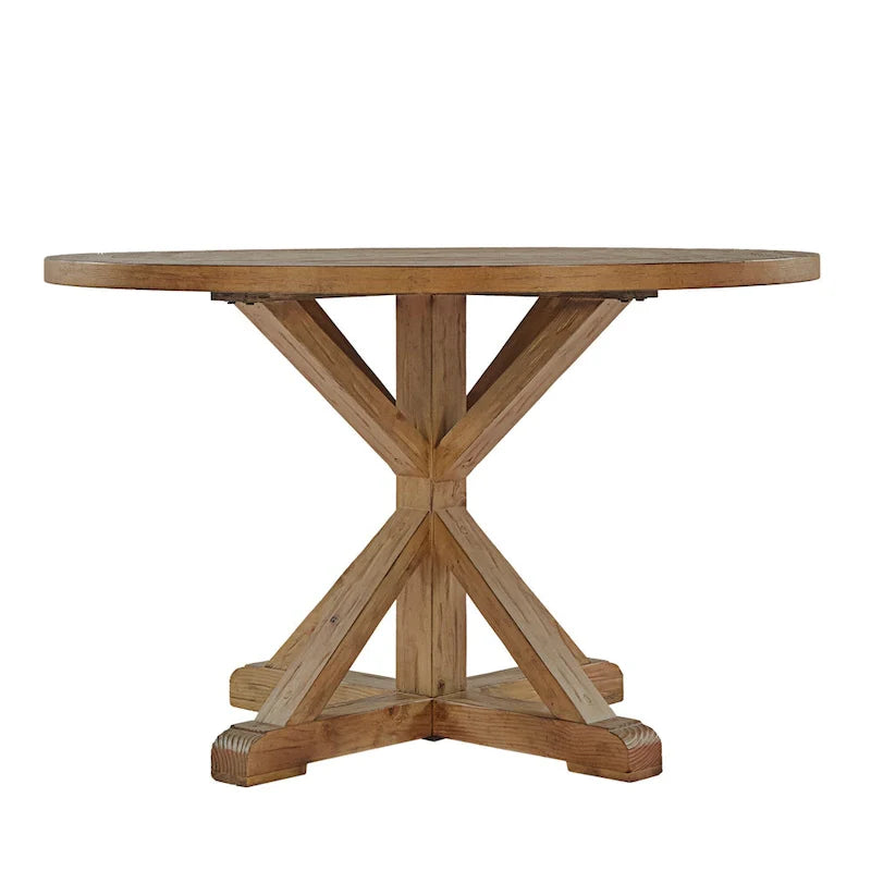 iNSPIRE Q Artisan Benchwright X-Base 48-Inch Round Dining Set 6