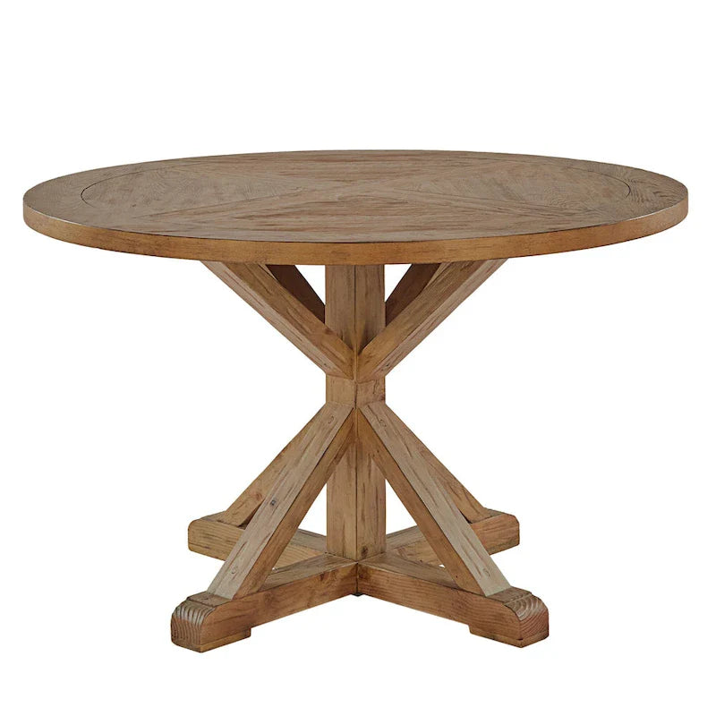 iNSPIRE Q Artisan Benchwright X-Base 48-Inch Round Dining Set 7