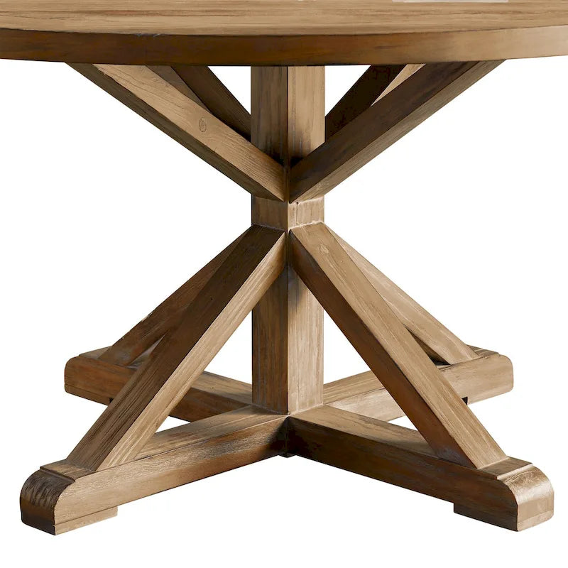 iNSPIRE Q Artisan Benchwright X-Base 48-Inch Round Dining Set 8