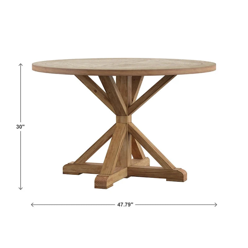iNSPIRE Q Artisan Benchwright X-Base 48-Inch Round Dining Set 11