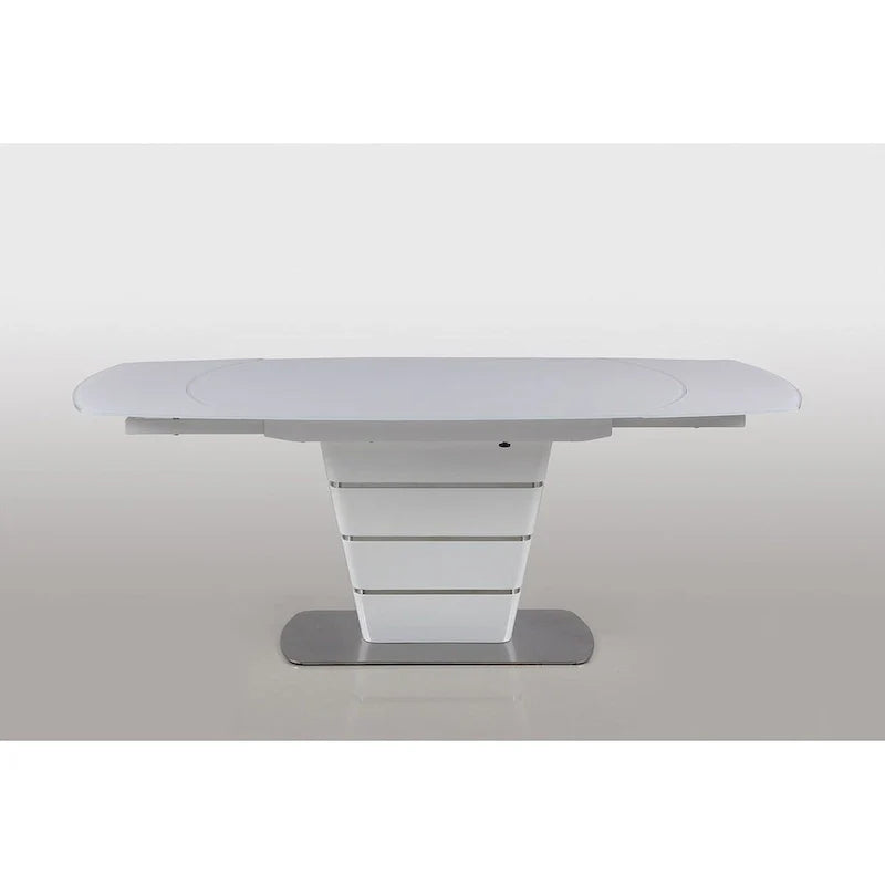 Somette Charlie White Starphire Glass 5-Piece Dining Collection 6