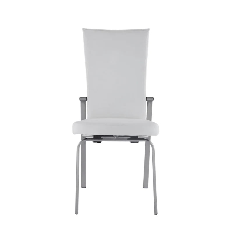 Somette Charlie White Starphire Glass 5-Piece Dining Collection 10