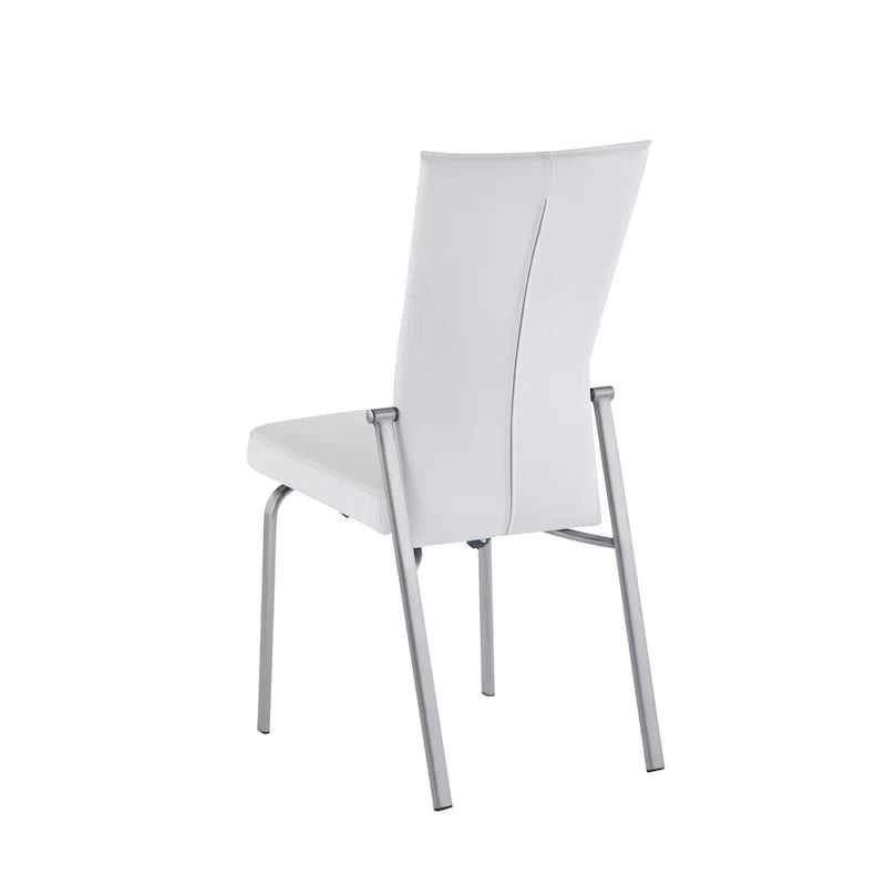 Somette Charlie White Starphire Glass 5-Piece Dining Collection 11