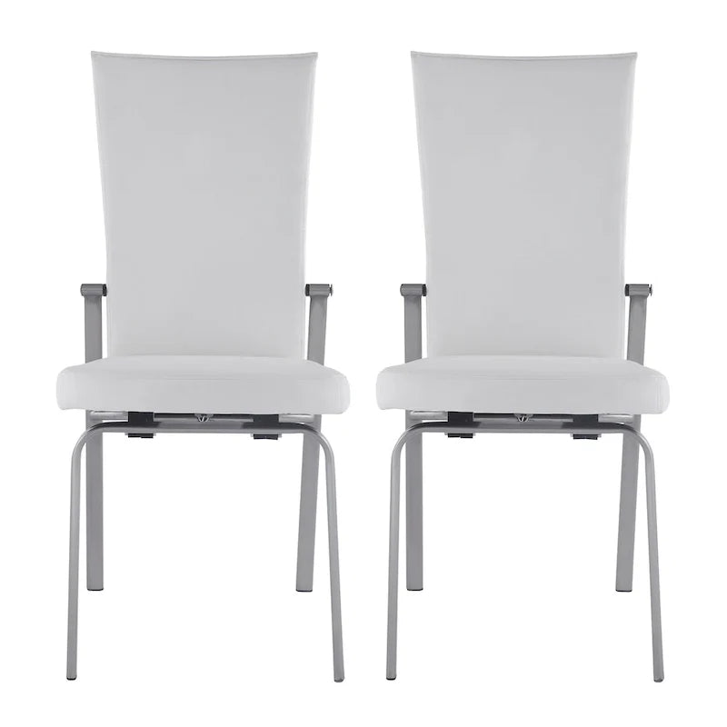 Somette Charlie White Starphire Glass 5-Piece Dining Collection 15