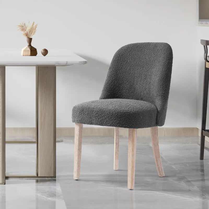 Water and Stain Resistant Boucle Polyester Side Chair 34