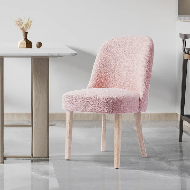 Water and Stain Resistant Boucle Polyester Side Chair 37