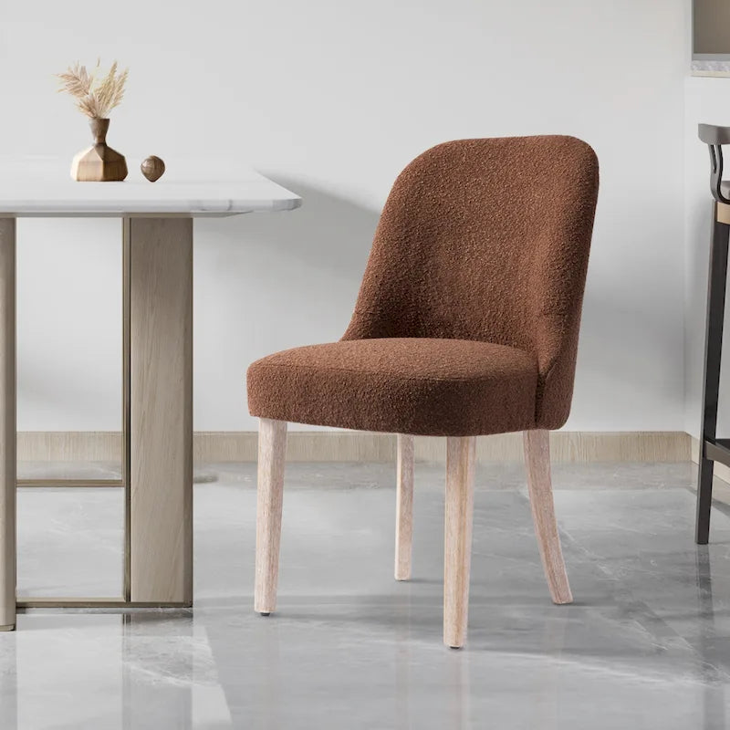 Water and Stain Resistant Boucle Polyester Side Chair 40