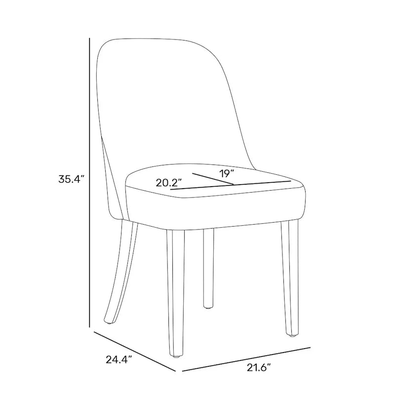Water and Stain Resistant Boucle Polyester Side Chair 2