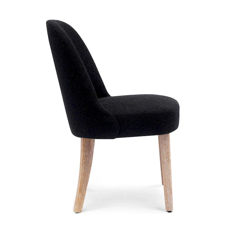 Water and Stain Resistant Boucle Polyester Side Chair 12
