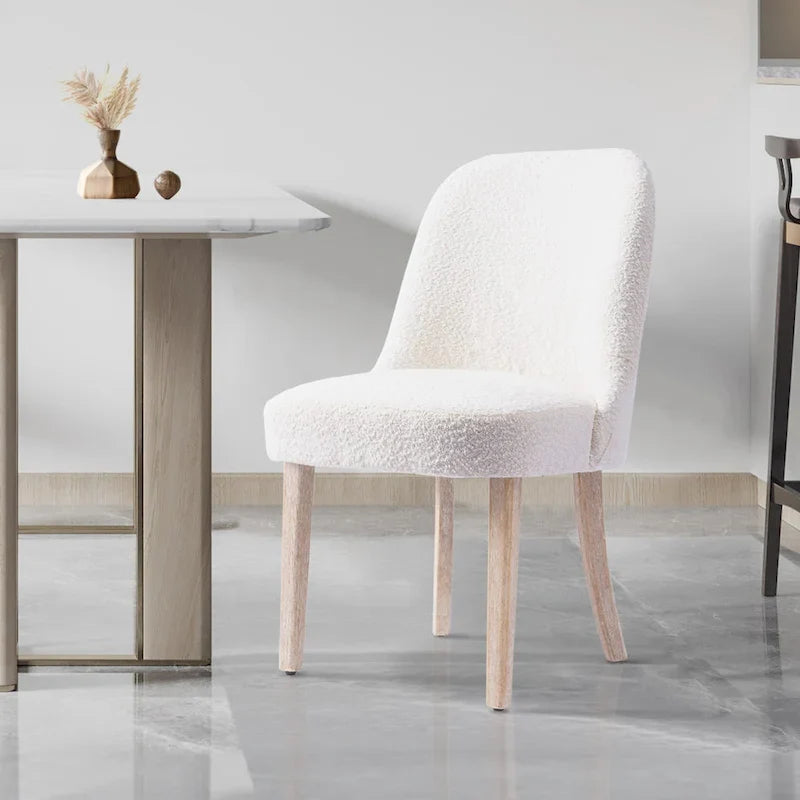 Water and Stain Resistant Boucle Polyester Side Chair 30
